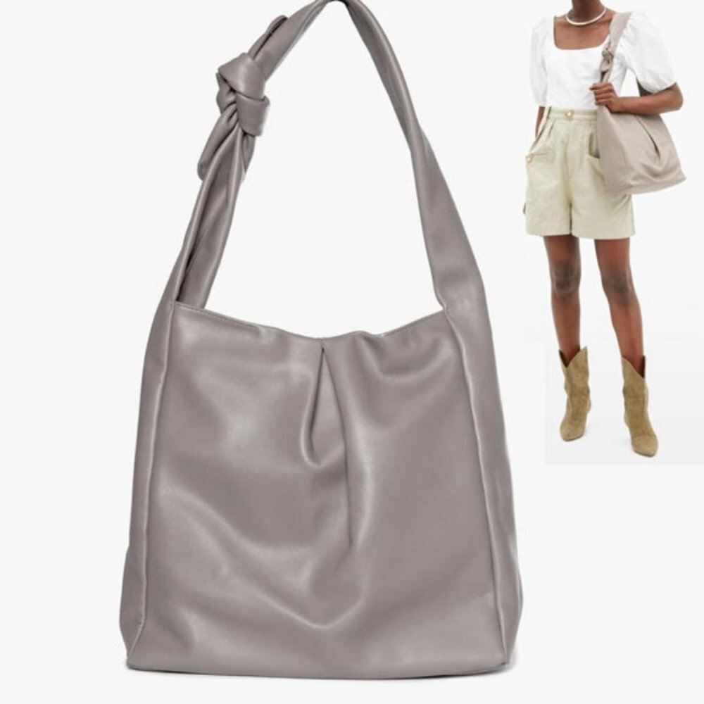 STAUD Island Knotted Leather Tote